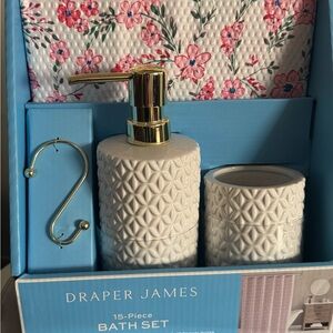 New Draper‎ James Light Blue 15-Piece Bath Set